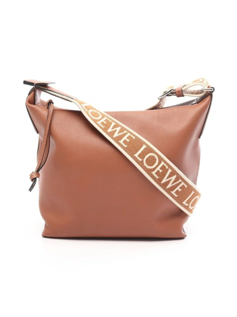 Loewe Shoulder Bag Cubby Small Brown Leather